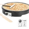 Rosenstein & Söhne Crepes Maschine:Elektrischer XL-Crêpes-Maker Mit Temperaturregler, 1.000 Watt, Ø 28cm