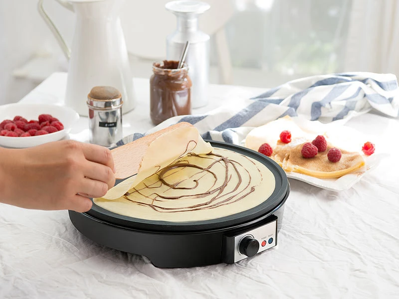 Rosenstein & Söhne Crepes Maschine:Elektrischer XL-Crêpes-Maker Mit Temperaturregler, 1.000 Watt, Ø 28cm 4 Rosenstein & Söhne Crepes Maschine:Elektrischer XL-Crêpes-Maker Mit Temperaturregler, 1.000 Watt, Ø 28cm – Bild 4
