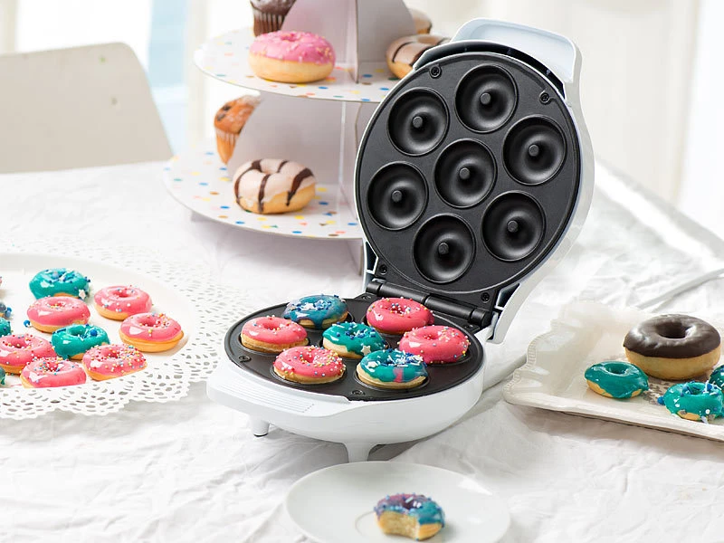 Rosenstein & Söhne Waffeleisen Donut:Mini-Donut-Maker, Antihaftbeschichtet, 1.000 Watt Versandrückläufer 3 Rosenstein & Söhne Waffeleisen Donut:Mini-Donut-Maker, Antihaftbeschichtet, 1.000 Watt Versandrückläufer – Bild 3