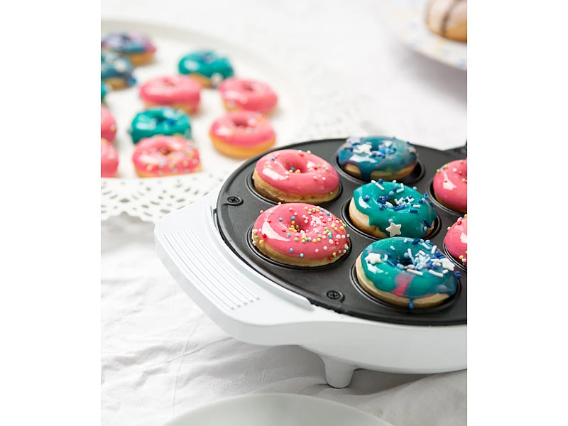 Rosenstein & Söhne Waffeleisen Donut:Mini-Donut-Maker, Antihaftbeschichtet, 1.000 Watt Versandrückläufer 4 Rosenstein & Söhne Waffeleisen Donut:Mini-Donut-Maker, Antihaftbeschichtet, 1.000 Watt Versandrückläufer – Bild 4