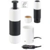 Rosenstein & Söhne 12 Volt Espressomaschine:Manueller Mini-Espresso-Maker Mit 12-Volt-Wassererhitzer, 10 G/100 Ml