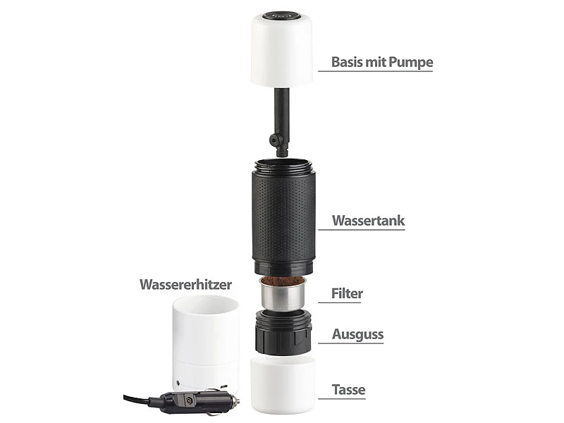 Rosenstein & Söhne Espresso-Kaffee-Maschine:Manueller Mini-Espresso-Maker Mit Versandrückläufer 3 Rosenstein & Söhne Espresso-Kaffee-Maschine:Manueller Mini-Espresso-Maker Mit Versandrückläufer – Bild 3