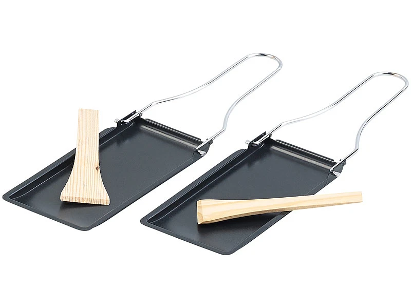 Rosenstein & Söhne Raclette Pfännchen:6er-Set Grill-Pfännchen Mit Klappbarem Griff, Spülmaschinenfest 3 Rosenstein & Söhne Raclette Pfännchen:6er-Set Grill-Pfännchen Mit Klappbarem Griff, Spülmaschinenfest – Bild 3