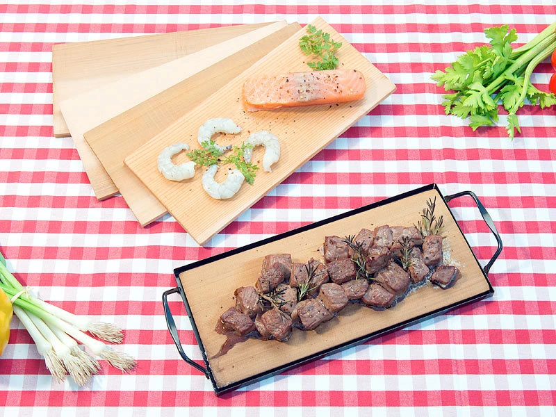 Rosenstein & Söhne Zedernholz-Bretter:10er-Set Zedernholz-Grillbretter Für Holzkohle- & Gasgrills 5 Rosenstein & Söhne Zedernholz-Bretter:10er-Set Zedernholz-Grillbretter Für Holzkohle- & Gasgrills – Bild 5