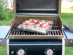 Rosenstein & Söhne Grillaufsatz:5in1-Grill-Aufsatz Aus Edelstahl, 4 Spieße, Für Hähnchen, Gemüse & Co. -Rosenstein & Söhne Shop nx6049 10