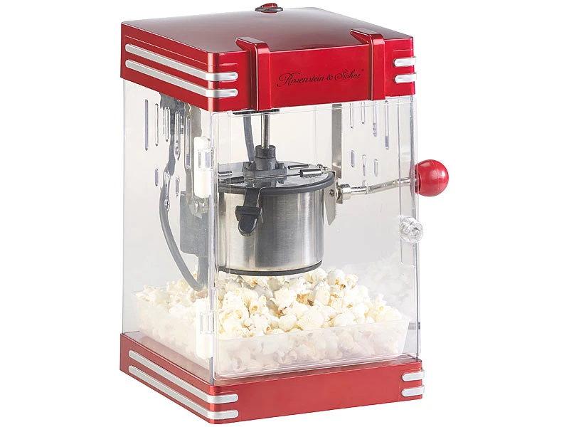 Rosenstein & Söhne Popcornmaker:Mini-Retro-Popcorn-Maschine "Theater" Im 50er-Jahre-Look, 230 Watt 2 Rosenstein & Söhne Popcornmaker:Mini-Retro-Popcorn-Maschine "Theater" Im 50er-Jahre-Look, 230 Watt – Bild 2