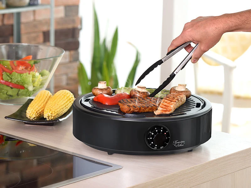 Rosenstein & Söhne Infrarot Kocher:2in1-Glaskeramik-Kochplatte & Rauchfreier Infrarot-Tischgrill, 2.000 W 5 Rosenstein & Söhne Infrarot Kocher:2in1-Glaskeramik-Kochplatte & Rauchfreier Infrarot-Tischgrill, 2.000 W – Bild 5