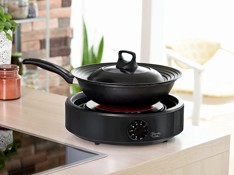 Rosenstein & Söhne Infrarot Kocher:2in1-Glaskeramik-Kochplatte & Rauchfreier Infrarot-Tischgrill, 2.000 W 7 Rosenstein & Söhne Infrarot Kocher:2in1-Glaskeramik-Kochplatte & Rauchfreier Infrarot-Tischgrill, 2.000 W – Bild 7