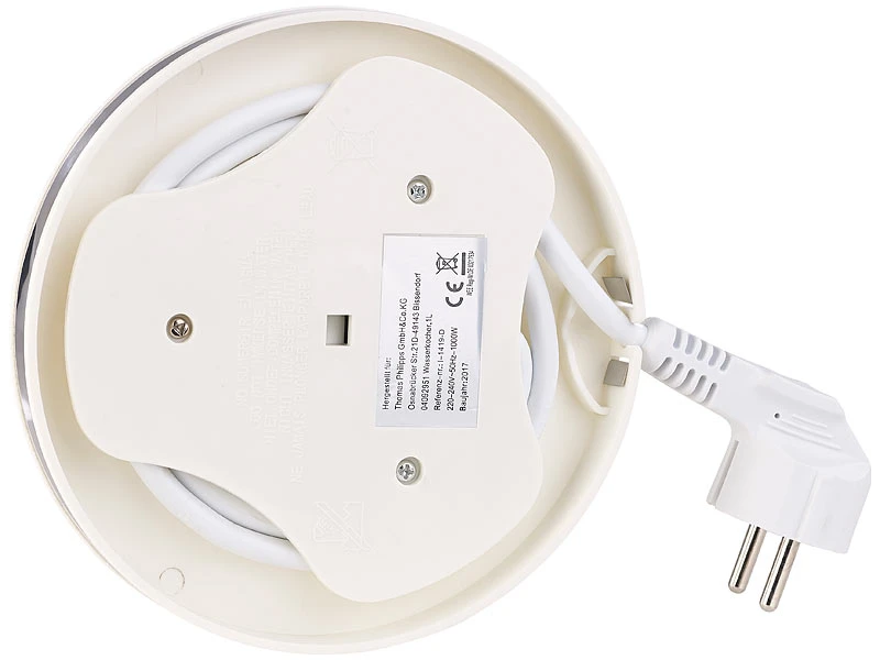 Rosenstein & Söhne Wasserkocher Blumen:Keramik-Wasserkocher Mit Blumenmuster, 1,7 Liter, 1.500 Watt 7 Rosenstein & Söhne Wasserkocher Blumen:Keramik-Wasserkocher Mit Blumenmuster, 1,7 Liter, 1.500 Watt – Bild 7