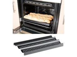 Rosenstein & Söhne Blech:2er-Set Baguette-Backbleche Aus Carbonstahl, Anti-Haft-beschichtet -Rosenstein & Söhne Shop nx6817 4