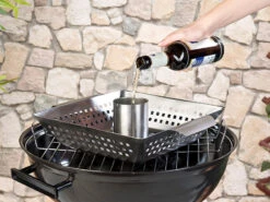 Rosenstein & Söhne Hähnchengriller:BBQ-Hähnchen-Griller Mit Aroma-Behälter Für Ganze Hähnchen -Rosenstein & Söhne Shop nx6818 4 1