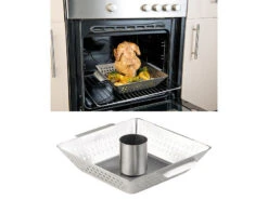 Alternative view of Rosenstein & Söhne BBQ Hähnchengriller:BBQ-Hähnchen-Griller Mit Aroma-Behälter Versandrückläufer