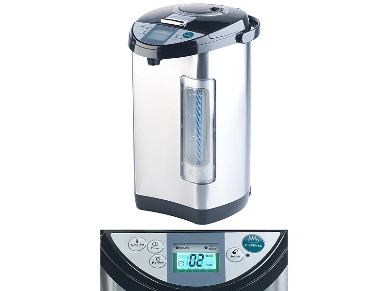 Rosenstein & Söhne Wasserkocher:Heißwasserspender, 5-Liter-Wassertank, 5 Temperaturstufen, 1.200 Watt 3 Rosenstein & Söhne Wasserkocher:Heißwasserspender, 5-Liter-Wassertank, 5 Temperaturstufen, 1.200 Watt – Bild 3