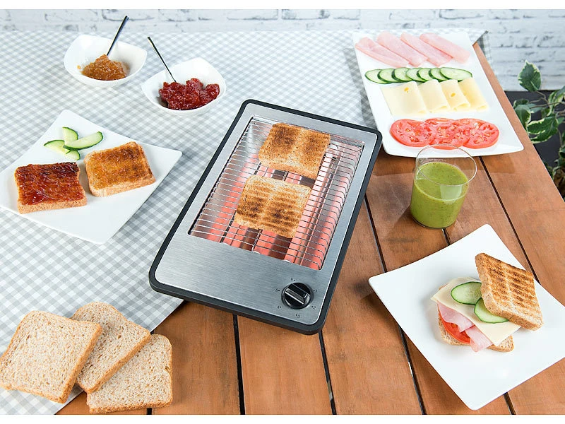 Rosenstein & Söhne Flach-Toaster:Flachtoaster Für Bis Zu 4 Brötchen, Versandrückläufer 6 Rosenstein & Söhne Flach-Toaster:Flachtoaster Für Bis Zu 4 Brötchen, Versandrückläufer – Bild 6