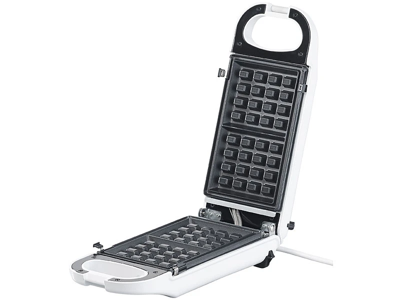 Rosenstein & Söhne Doppel-Waffeleisen:6in1-Snack-Maker, Auswechselbare Formen, Versandrückläufer 4 Rosenstein & Söhne Doppel-Waffeleisen:6in1-Snack-Maker, Auswechselbare Formen, Versandrückläufer – Bild 4