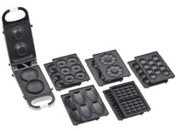 Rosenstein & Söhne Waffeleisen:6in1-Snack-Maker, Auswechselbare Formen, Antihaftbeschichtet, 700 Watt -Rosenstein & Söhne Shop nx6921 7