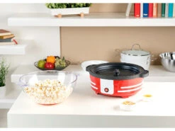 Rosenstein & Söhne Popcorntopf:Retro-Popcorn-Maschine Mit Rührwerk Und Antihaftbeschichtung, 850 Watt -Rosenstein & Söhne Shop nx6934 10