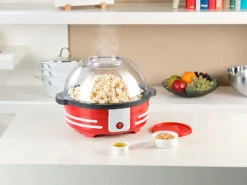 Rosenstein & Söhne Popcorntopf:Retro-Popcorn-Maschine Mit Rührwerk Und Antihaftbeschichtung, 850 Watt -Rosenstein & Söhne Shop nx6934 9
