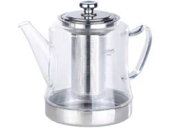 Rosenstein & Söhne Teekocher:2in1-Glas-Teebereiter & Teekanne Für Alle Herde, Auch Induktion, 1,5 L -Rosenstein & Söhne Shop nx7434 0