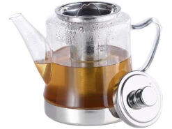 Rosenstein & Söhne Teekocher:2in1-Glas-Teebereiter & Teekanne Für Alle Herde, Auch Induktion, 1,5 L -Rosenstein & Söhne Shop nx7434 2
