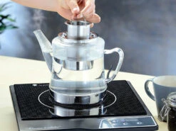 Rosenstein & Söhne Teekocher:2in1-Glas-Teebereiter & Teekanne Für Alle Herde, Auch Induktion, 1,5 L -Rosenstein & Söhne Shop nx7434 7