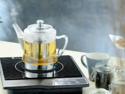 Rosenstein & Söhne Teekocher:2in1-Glas-Teebereiter & Teekanne Für Alle Herde, Auch Induktion, 1,5 L -Rosenstein & Söhne Shop nx7434 8