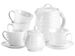 Alternative view of Rosenstein & Söhne Geschirr:Porzellan-Kaffee- & Tee-Service, 10-tlg., Für Wasserkocher WSK-270.rtr