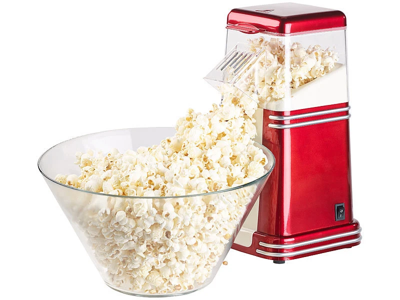 Rosenstein & Söhne Popkornmaschine:XL-Heißluft-Popcorn-Maschine Für Bis Zu 100 G Mais, 1.200 Watt 2 Rosenstein & Söhne Popkornmaschine:XL-Heißluft-Popcorn-Maschine Für Bis Zu 100 G Mais, 1.200 Watt – Bild 2