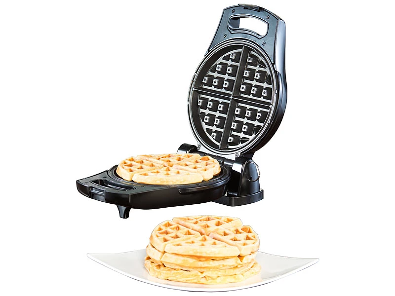 Rosenstein & Söhne Waffelautomat:Wendbares Waffeleisen Mit Stufenloser Temperatur-Regelung, 875 Watt 1 Rosenstein & Söhne Waffelautomat:Wendbares Waffeleisen Mit Stufenloser Temperatur-Regelung, 875 Watt
