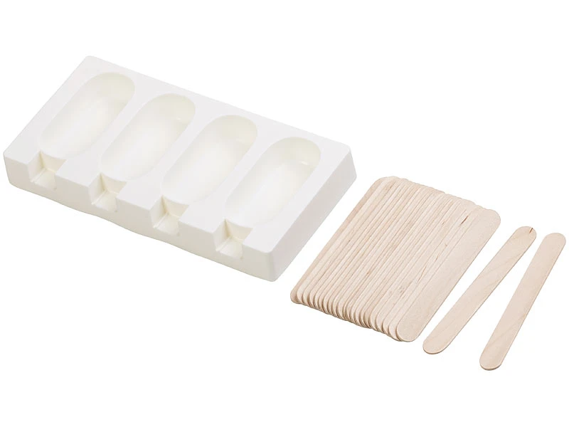 Rosenstein & Söhne Silikonform Eis Am Stiel:3 Silikon-Formen Für 12 Eis Am Stiel, Je 70 Ml, Mit 72 Holzstielen 4 Rosenstein & Söhne Silikonform Eis Am Stiel:3 Silikon-Formen Für 12 Eis Am Stiel, Je 70 Ml, Mit 72 Holzstielen – Bild 4