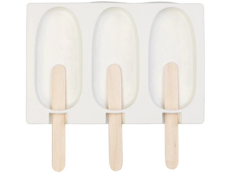 Rosenstein & Söhne Silikon Eisform:Silikon-Form Für 3 Eis Am Stiel, Je 80 Ml, Mit 24 Holzstielen 5 Rosenstein & Söhne Silikon Eisform:Silikon-Form Für 3 Eis Am Stiel, Je 80 Ml, Mit 24 Holzstielen – Bild 5