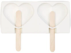 Rosenstein & Söhne Stieleisformen Silikon:Silikon-Form Für 2 Herz-Eis Am Stiel, Je 80 Ml, Mit 24 Holzstielen -Rosenstein & Söhne Shop nx7957 0