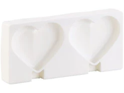 Rosenstein & Söhne Stieleisformen Silikon:Silikon-Form Für 2 Herz-Eis Am Stiel, Je 80 Ml, Mit 24 Holzstielen -Rosenstein & Söhne Shop nx7957 3