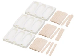 Alternative view of Rosenstein & Söhne Eis-Maker:3 Silikon-Formen Für 9 Eis Am Stiel, Je 80 Ml, Mit 72 Holzstielen
