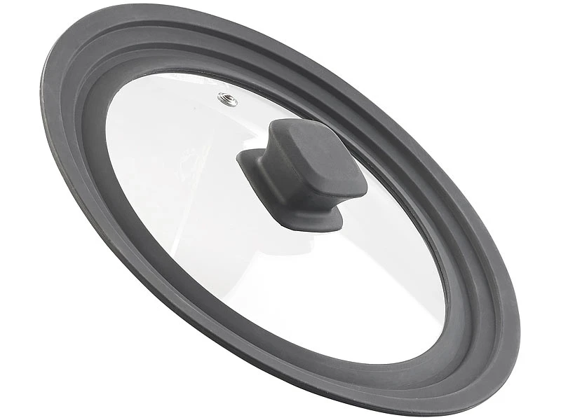 Rosenstein & Söhne Pfannendeckel:3er-Set Universal-Silikonrand-Glasdeckel Für Ø 16 - 28 Cm 11 Rosenstein & Söhne Pfannendeckel:3er-Set Universal-Silikonrand-Glasdeckel Für Ø 16 - 28 Cm – Bild 11