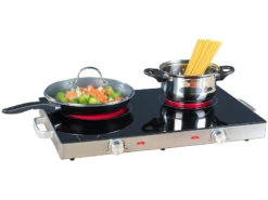 Rosenstein & Söhne Kochplatte Keramik:Glaskeramik-Doppel-Kochfeld, Infrarot-Wärme, Ø17cm (Versandrückläufer) -Rosenstein & Söhne Shop nx8100 7