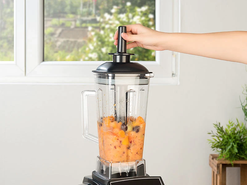 Rosenstein & Söhne Mixer Smoothie:Profi-Retro-Standmixer, 1.500 W, 2 L, BPA-frei, Versandrückläufer 6 Rosenstein & Söhne Mixer Smoothie:Profi-Retro-Standmixer, 1.500 W, 2 L, BPA-frei, Versandrückläufer – Bild 6
