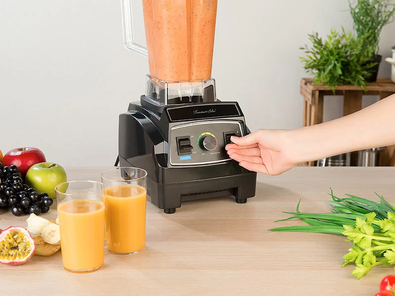 Rosenstein & Söhne Mixer Smoothie:Profi-Retro-Standmixer, 1.500 W, 2 L, BPA-frei, Versandrückläufer 7 Rosenstein & Söhne Mixer Smoothie:Profi-Retro-Standmixer, 1.500 W, 2 L, BPA-frei, Versandrückläufer – Bild 7