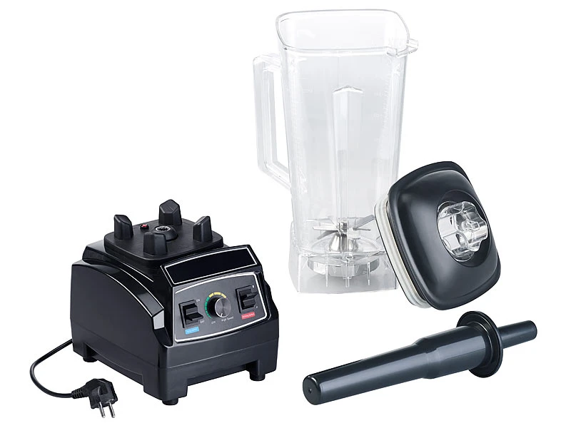 Rosenstein & Söhne Mixer Smoothie:Profi-Retro-Standmixer, 1.500 W, 2 L, BPA-frei, Versandrückläufer 5 Rosenstein & Söhne Mixer Smoothie:Profi-Retro-Standmixer, 1.500 W, 2 L, BPA-frei, Versandrückläufer – Bild 5