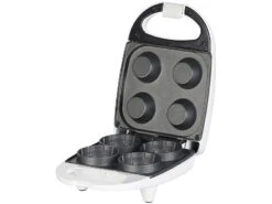 Alternative view of Rosenstein & Söhne Waffelbecher Eisen:Waffeleisen Für 4 Mini-Eiswaffelschälchen, Antihaft-beschichtet, 520 W