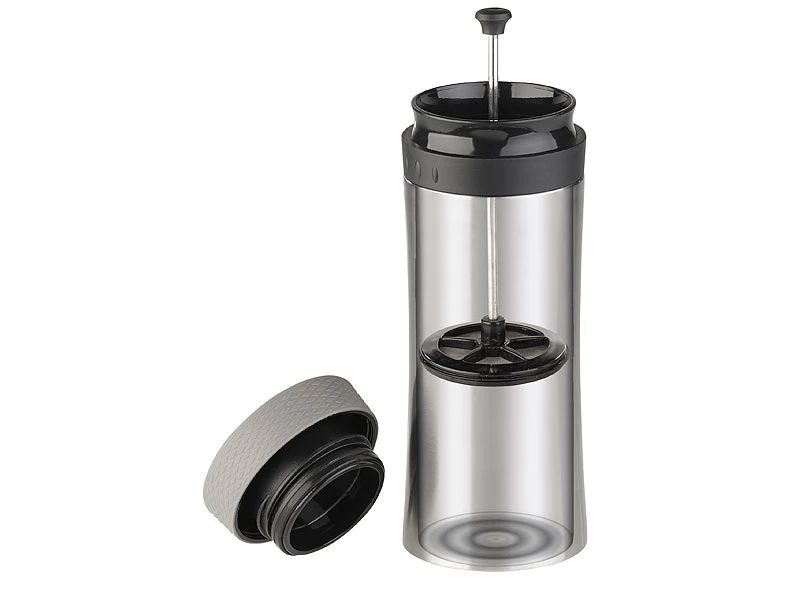 Rosenstein & Söhne French Press Becher:2in1-Edelstahl-Thermobecher Mit French-Press-System, 0,48 L, BPA-frei 3 Rosenstein & Söhne French Press Becher:2in1-Edelstahl-Thermobecher Mit French-Press-System, 0,48 L, BPA-frei – Bild 3