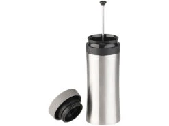 Alternative view of Rosenstein & Söhne French Press Becher:2in1-Edelstahl-Thermobecher Mit French-Press-System, 0,48 L, BPA-frei