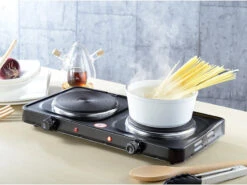 Rosenstein & Söhne 2er-Kochplatte:Kompakte Elektrische Doppel-Kochplatte 2.000 Watt, Versandrückläufer -Rosenstein & Söhne Shop nx8556 1 1