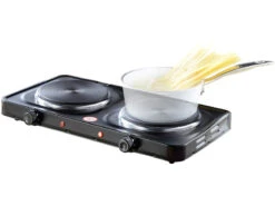 Rosenstein & Söhne 2er-Kochplatte:Kompakte Elektrische Doppel-Kochplatte 2.000 Watt, Versandrückläufer -Rosenstein & Söhne Shop nx8556 5 1