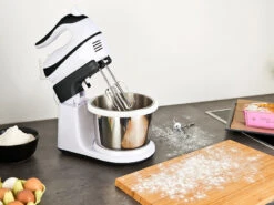 Rosenstein & Söhne Hand Mixer:Handmixer-Set: Rührständer, Edelstahl-Schüssel (Versandrückläufer) 10 Rosenstein & Söhne Hand Mixer:Handmixer-Set: Rührständer, Edelstahl-Schüssel (Versandrückläufer) -Rosenstein & Söhne Shop nx8559 2 1