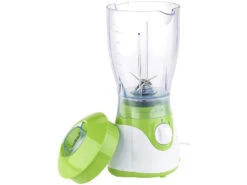 Alternative view of Rosenstein & Söhne Smoothie Maker:Standmixer BR-410 Mit 4-Klingen-Edelstahlmesser, 400 W, 1 L, BPA-frei