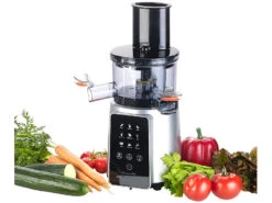 Rosenstein & Söhne Gemüsepresse:3in1-Slow-Juicer & Entsafter Mit Gemüse-Reibe & Eis-Aufsatz, 200 Watt 29 Rosenstein & Söhne Gemüsepresse:3in1-Slow-Juicer & Entsafter Mit Gemüse-Reibe & Eis-Aufsatz, 200 Watt -Rosenstein & Söhne Shop nx8652 3