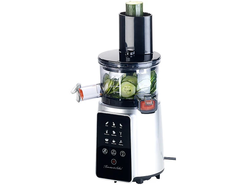 Rosenstein & Söhne Gemüsepresse:3in1-Slow-Juicer & Entsafter Mit Gemüse-Reibe & Eis-Aufsatz, 200 Watt 11 Rosenstein & Söhne Gemüsepresse:3in1-Slow-Juicer & Entsafter Mit Gemüse-Reibe & Eis-Aufsatz, 200 Watt – Bild 11