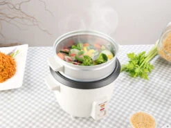 Rosenstein & Söhne Rice Cooker:Mini-Reiskocher Mit Dampfgar-Einsatz & Warmhaltefunktion, 0,5 L, 350 W 9 Rosenstein & Söhne Rice Cooker:Mini-Reiskocher Mit Dampfgar-Einsatz & Warmhaltefunktion, 0,5 L, 350 W -Rosenstein & Söhne Shop nx8992 2