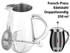 Alternative view of Rosenstein & Söhne Design-Kaffeebereiter:Thermo-Kaffeebereiter, French-Press, Edelstahl, Versandrückläufer